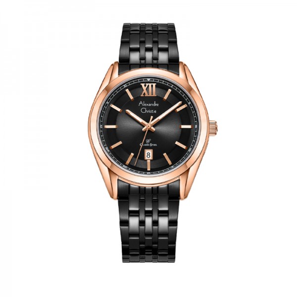 Alexandre Christie AC 8690 Rosegold Black Man MDBBRBA